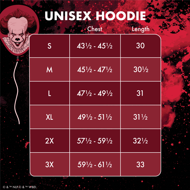 Loungefly x Warner Brothers IT Pennywise Hooded Sweatshirt - GeekCore