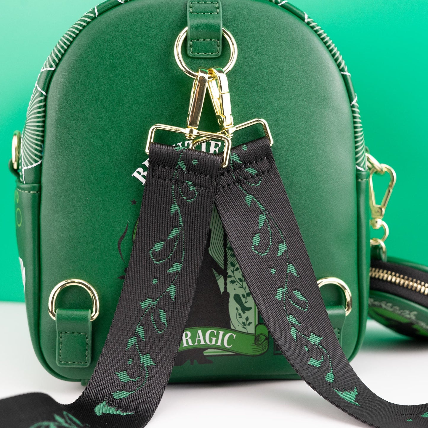 Loungefly x Wicked Elphaba Green Convertible Mini Backpack - GeekCore