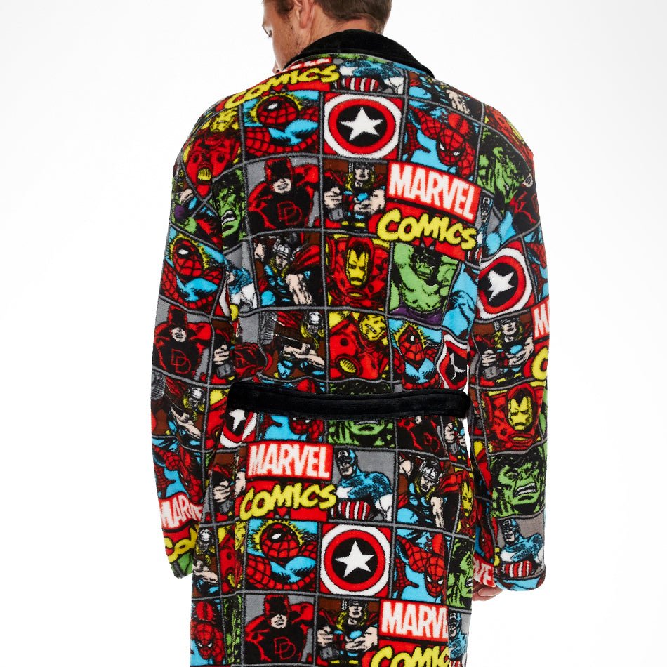 Marvel Avengers Comic Strip Bath Robe - GeekCore