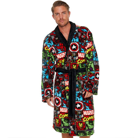 Marvel Avengers Comic Strip Bath Robe – GeekCore