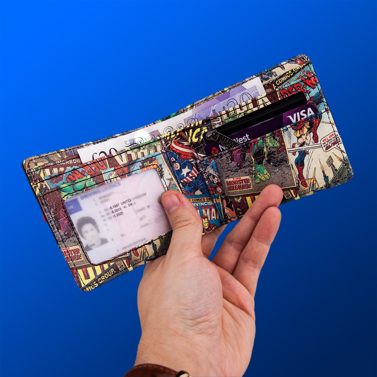Marvel Comic Strip Wallet - GeekCore