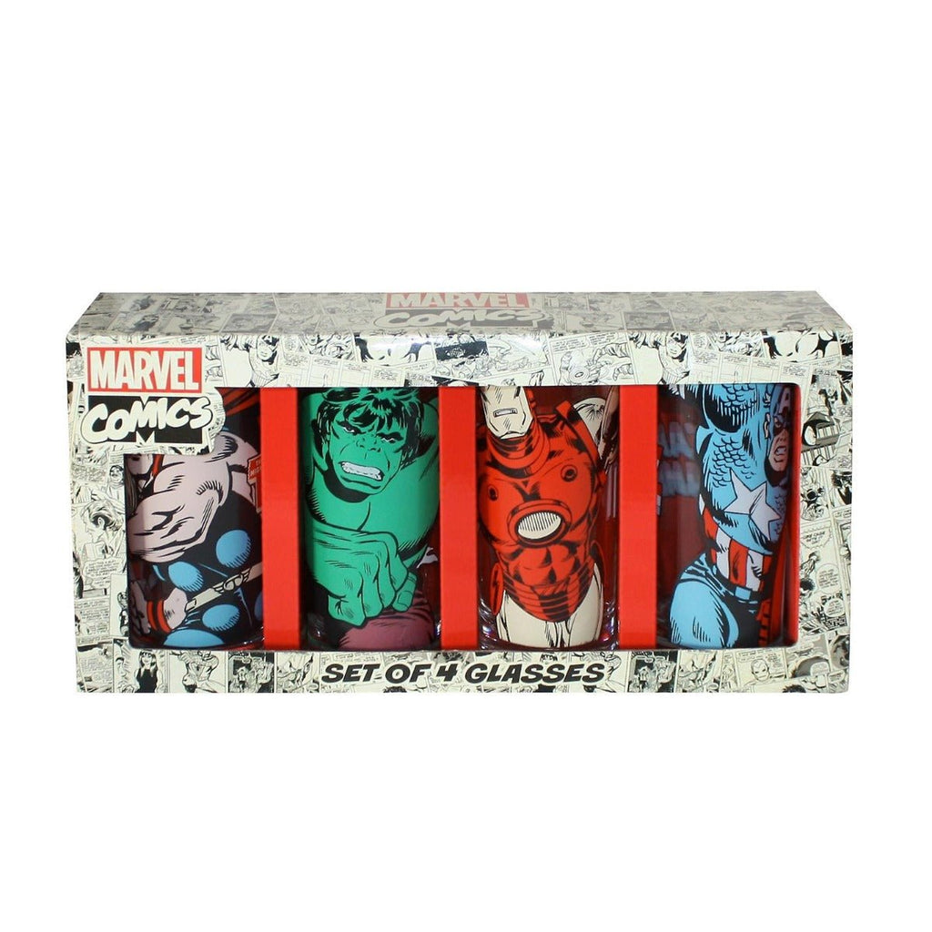Marvel Comics Glasses Set (Set of 4) - GeekCore