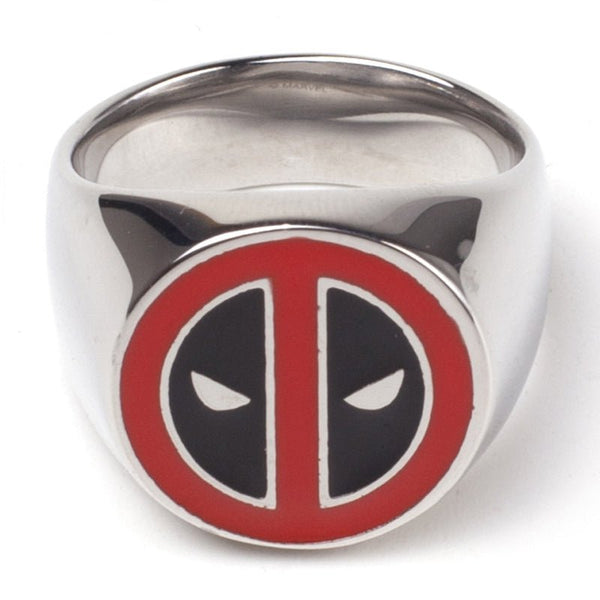 Marvel Deadpool Mask Logo Metal Signet Ring – GeekCore