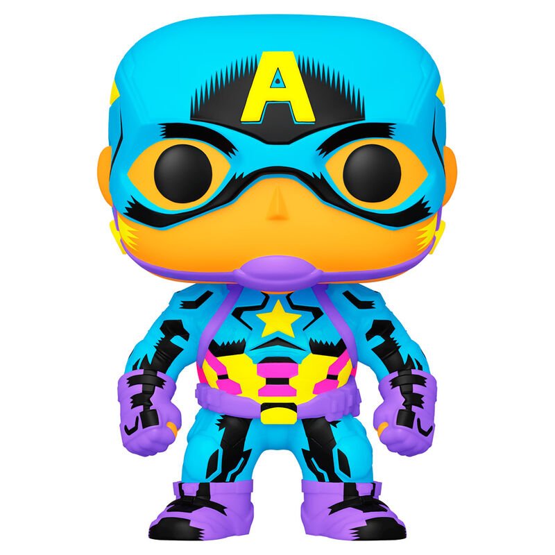 Marvel Funko Pop Vinyl Black Light Captain America - GeekCore