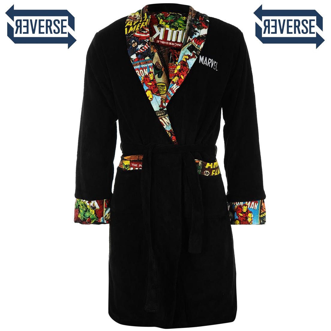 Marvel Reversible Comic Strip Bath Robe - GeekCore