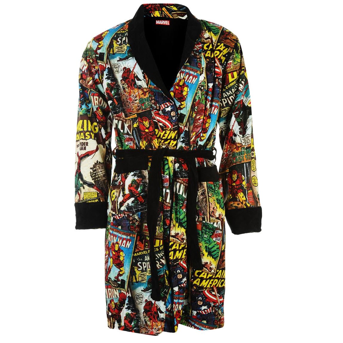 Marvel Reversible Comic Strip Bath Robe - GeekCore