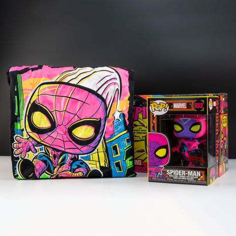 Marvel Spiderman Blacklight Pop! Vinyl and Tee Set – GeekCore