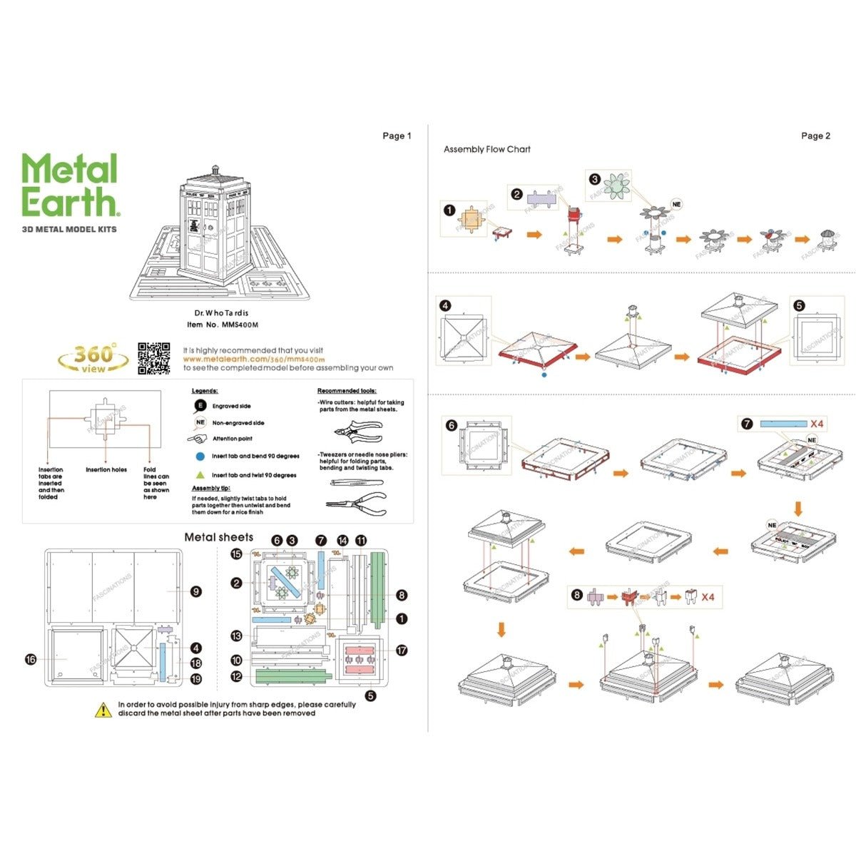 Metal Earth DIY 3D Model Doctor Who Tardis - GeekCore