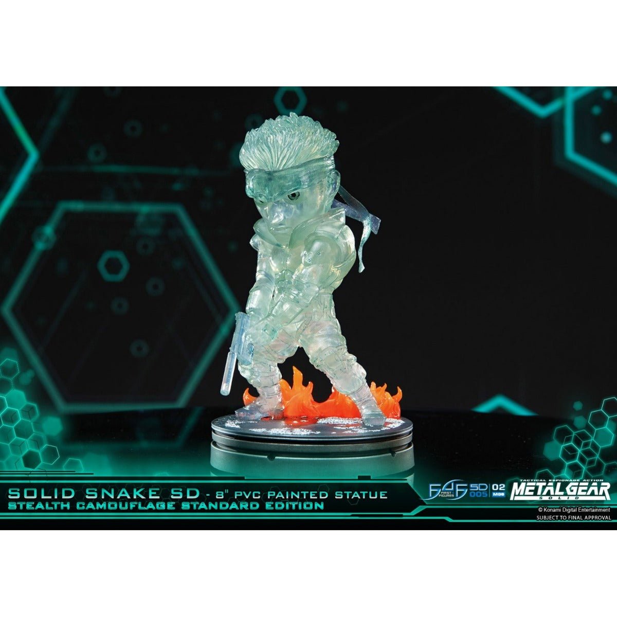 Metal Gear Solid - Solid Snake Stealth Camouflage PVC Painted Statue - GeekCore