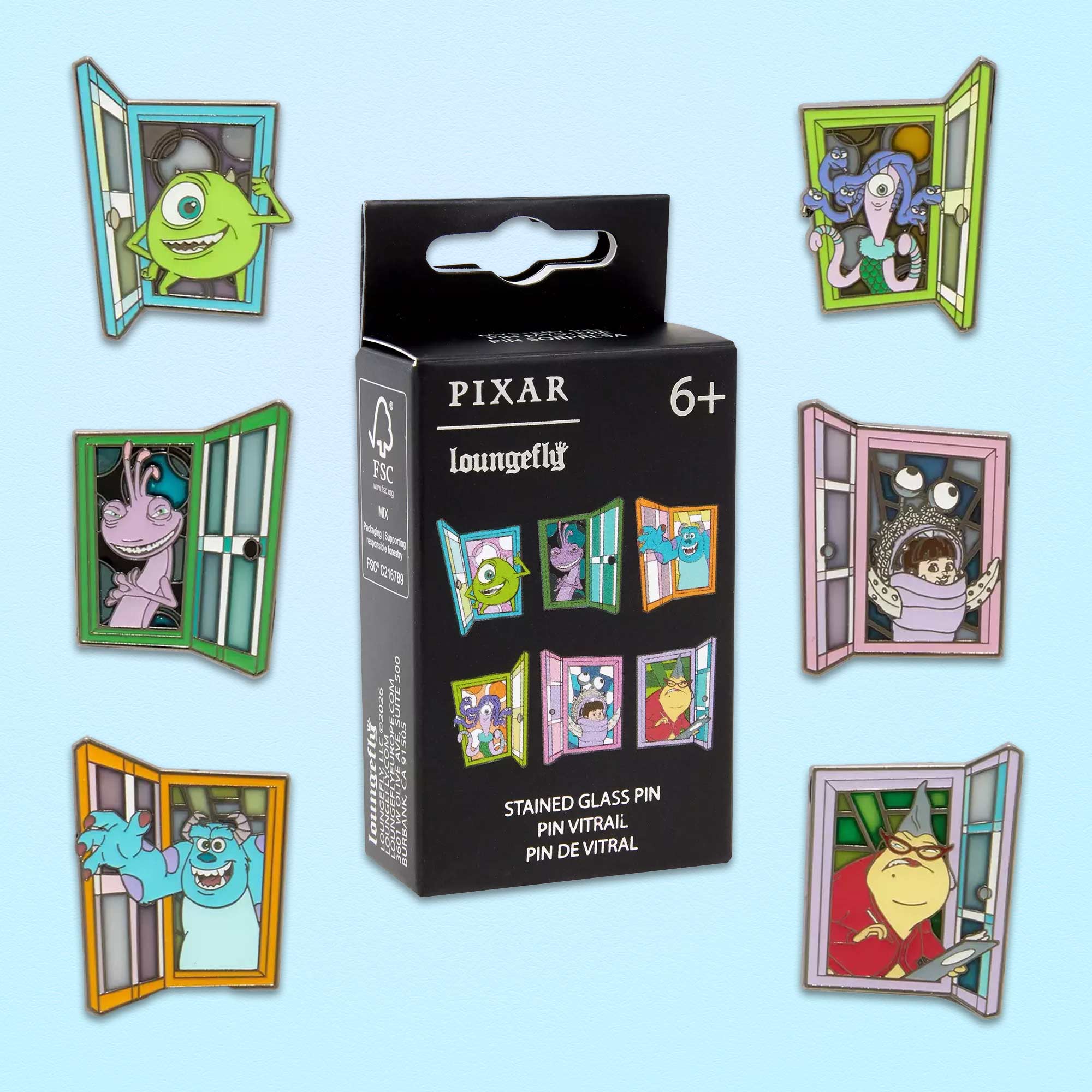 Loungefly x Disney Pixar Monsters Inc. Character Doors Blind Box Mystery Pin