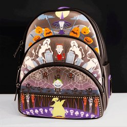 Loungefly The Nightmare Before Christmas Triple Pocket Lock Shock Barrel Oogie Boogie  Backpack