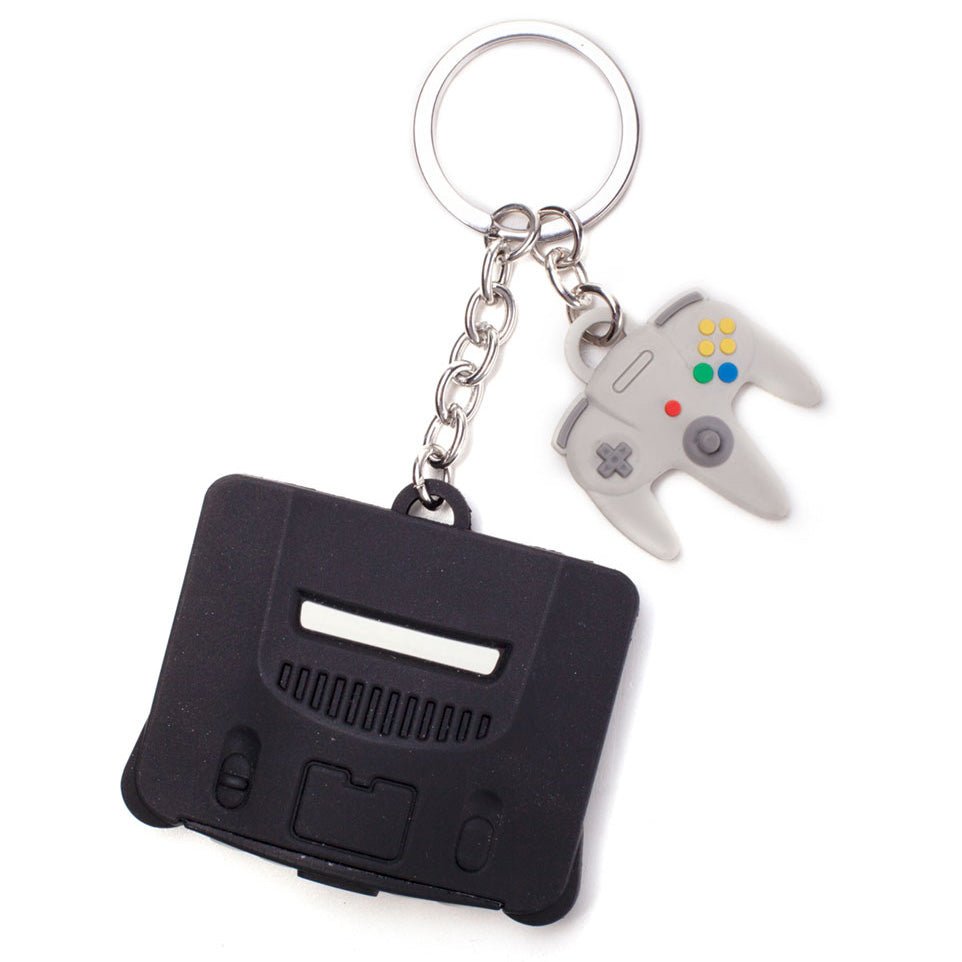 Nintendo 64 Console Rubber Keychain - GeekCore