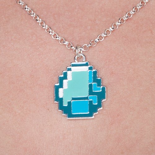 Official Minecraft Diamond Pendant Necklace - GeekCore