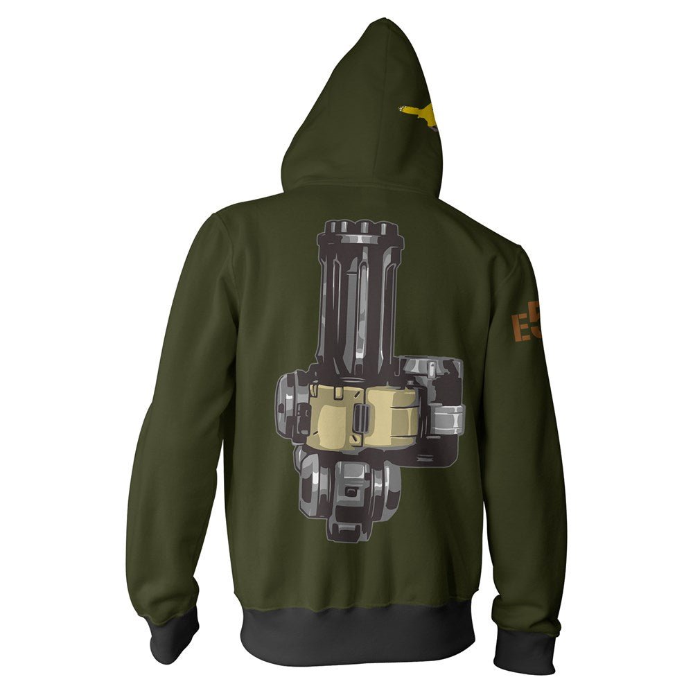 Overwatch Bastion Zip - Up Hoodie - GeekCore