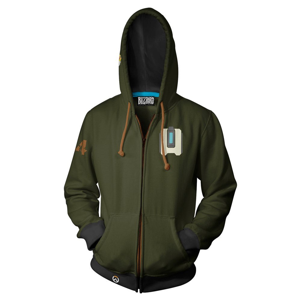Overwatch Bastion Zip - Up Hoodie - GeekCore