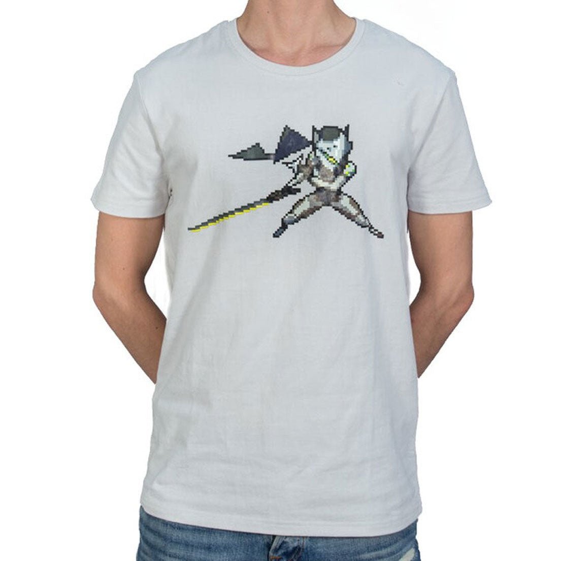 Overwatch Genji Character Pixel Art T - Shirt - GeekCore