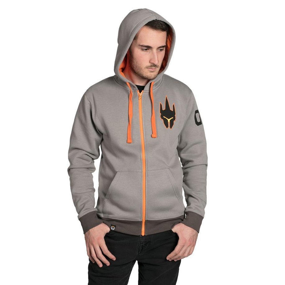 Overwatch Reinhardt Zip - Up Hoodie - GeekCore