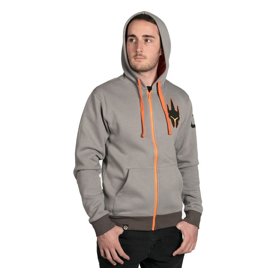 Overwatch Reinhardt Zip - Up Hoodie - GeekCore