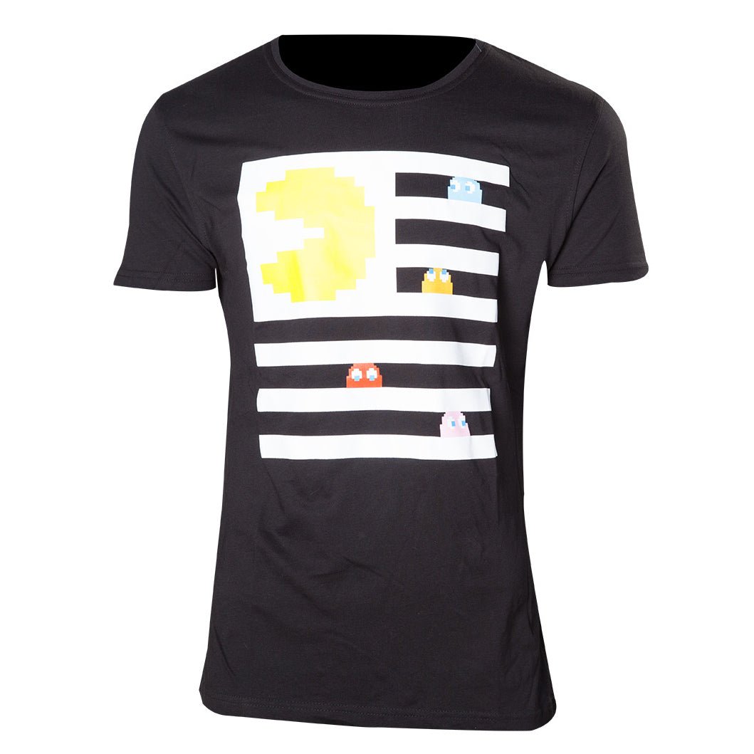 Pac - Man with Ghosts T - Shirt - GeekCore
