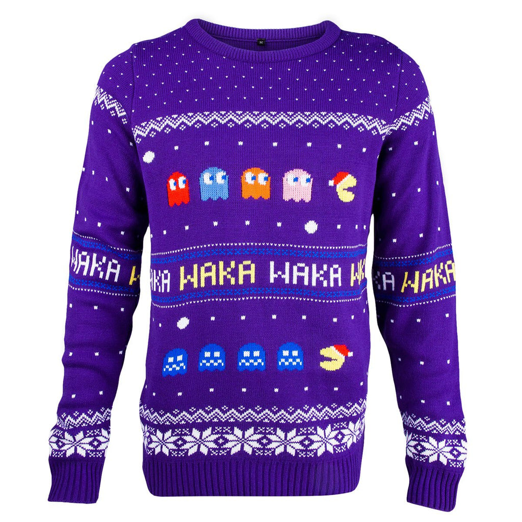 Pacman Knitted Christmas Jumper / Sweater - GeekCore