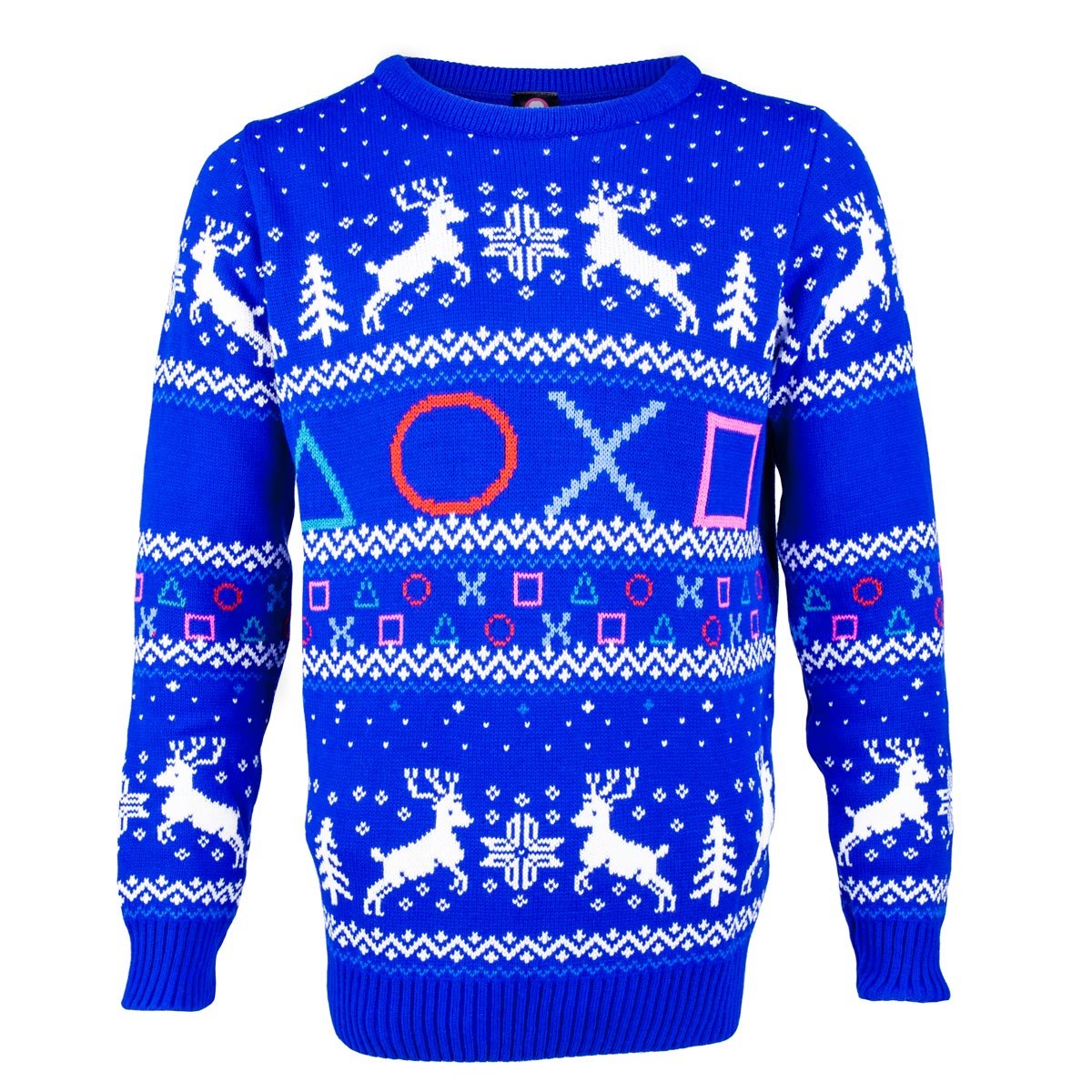 Playstation Symbol Christmas Jumper - GeekCore