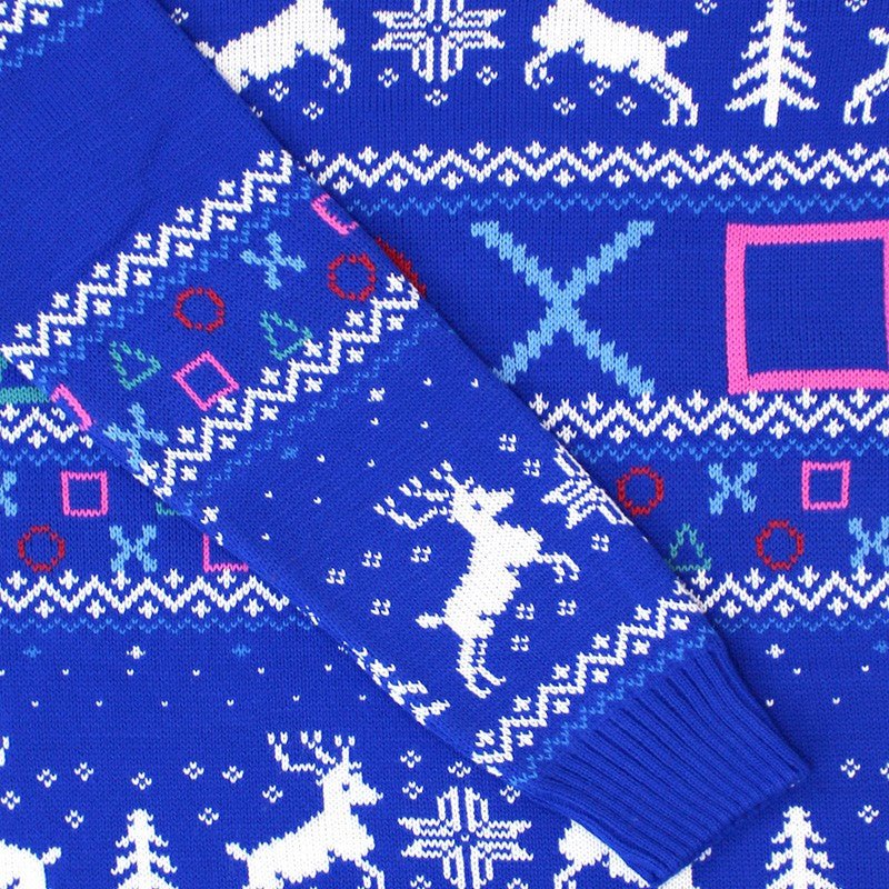 Playstation Symbol Christmas Jumper - GeekCore