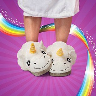 Plush Unicorn Slippers for Grown Ups - GeekCore
