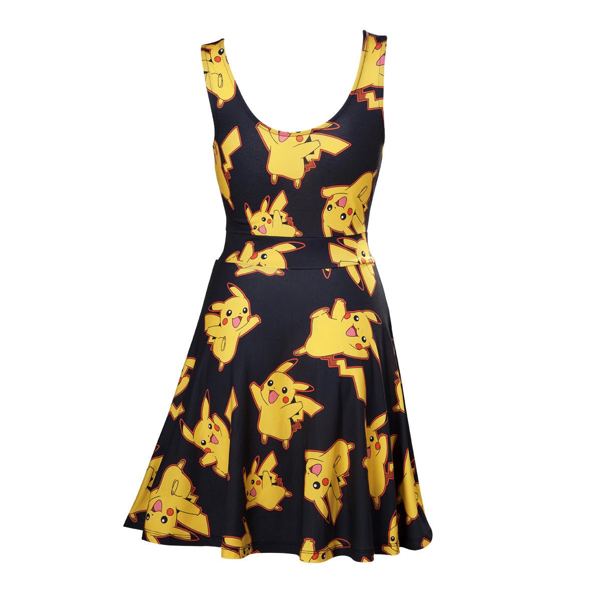 Pokemon Pikachu Print Skater Dress - GeekCore