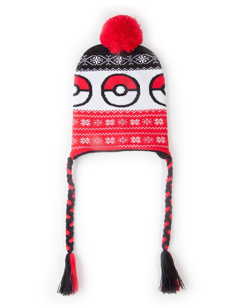 Pokemon Pokeball Sherpa Beanie - GeekCore