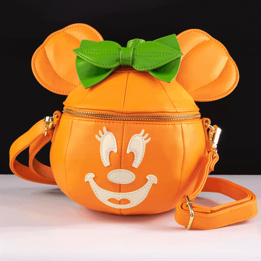 Loungefly x Disney Minnie Mouse Glow in the Dark Pumpkin Crossbody Bag