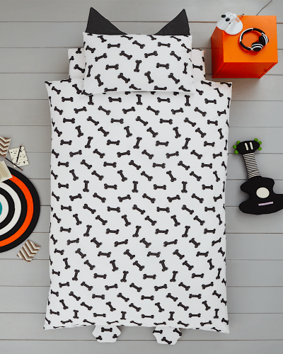 Puppy Dog Shaped Single Duvet Cover Bedding Set - GeekCore