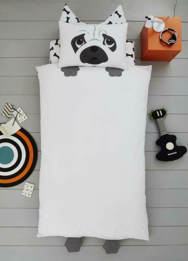 Puppy Dog Shaped Single Duvet Cover Bedding Set - GeekCore