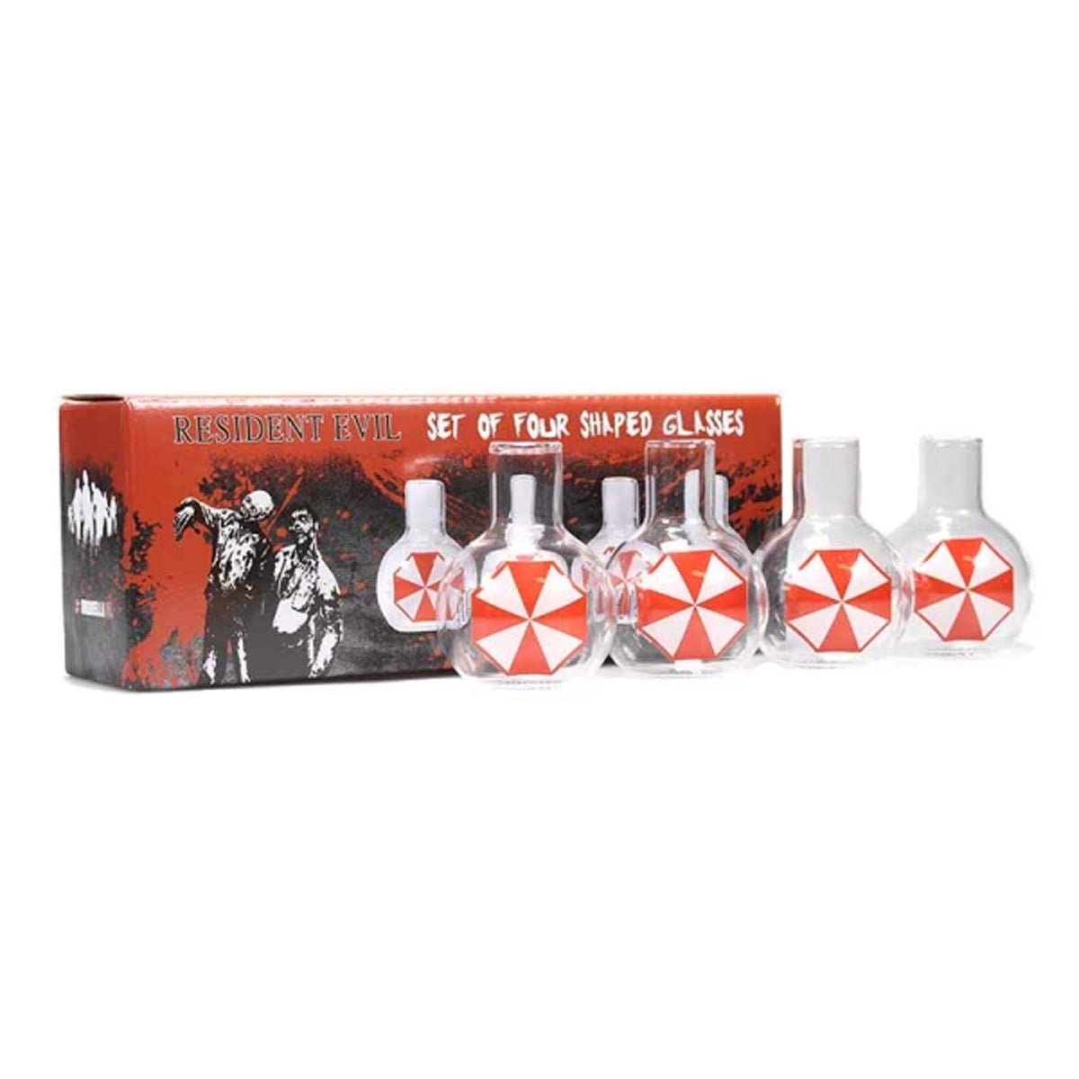 Resident Evil Umbrella Corp Mini Glasses (Set of 4) - GeekCore