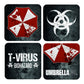 Resident Evil Umbrella Corp Set of 4 Lenticular Coasters - GeekCore