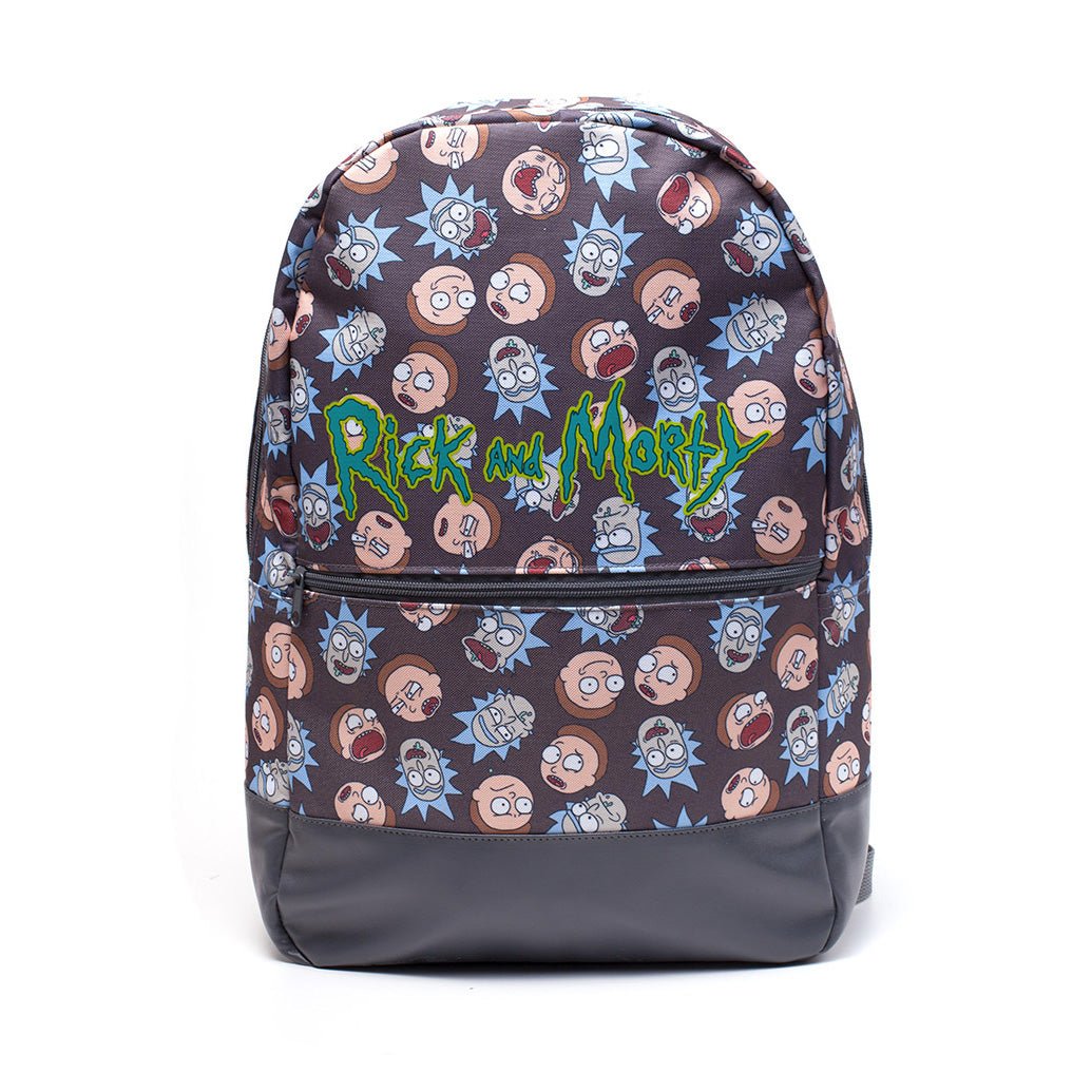 Rick and Morty Face Print Backpack - GeekCore