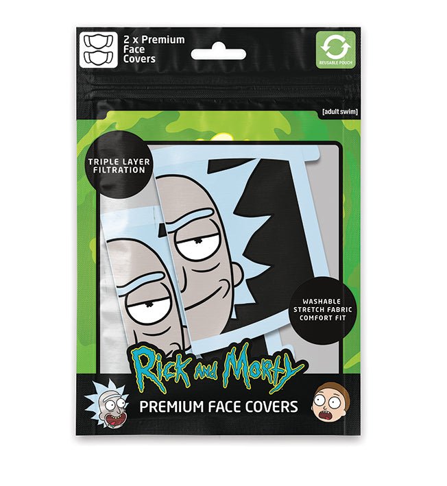 Rick and Morty featuring Rick Face Mask 2 Pack - GeekCore