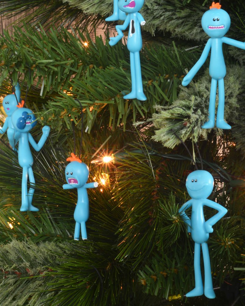 Rick and Morty Mr Meeseeks Christmas Tree Decorations (12 - pack) - GeekCore
