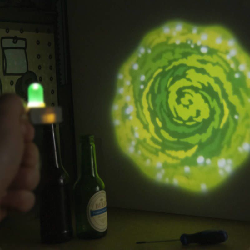 Rick and Morty Portal Gun Keyring Light - GeekCore