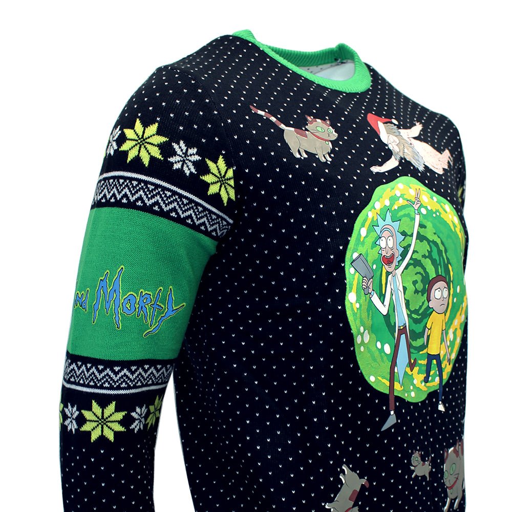 Rick and Morty Portal Knitted Christmas Jumper / Sweater - GeekCore