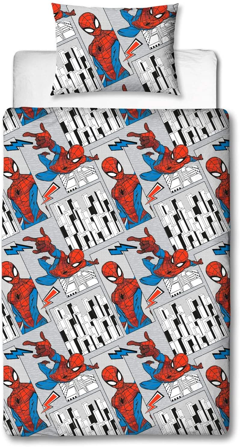 Spider - Man Web Swinger Reversible Single Duvet Cover Bedding Set - GeekCore