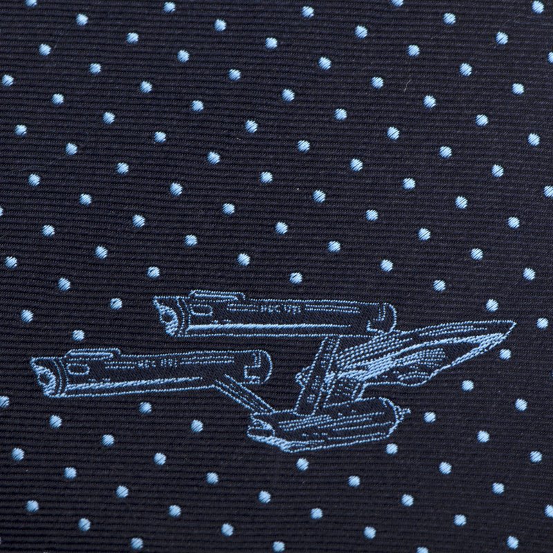 Star Trek Enterprise Dot Pattern Silk Tie - GeekCore