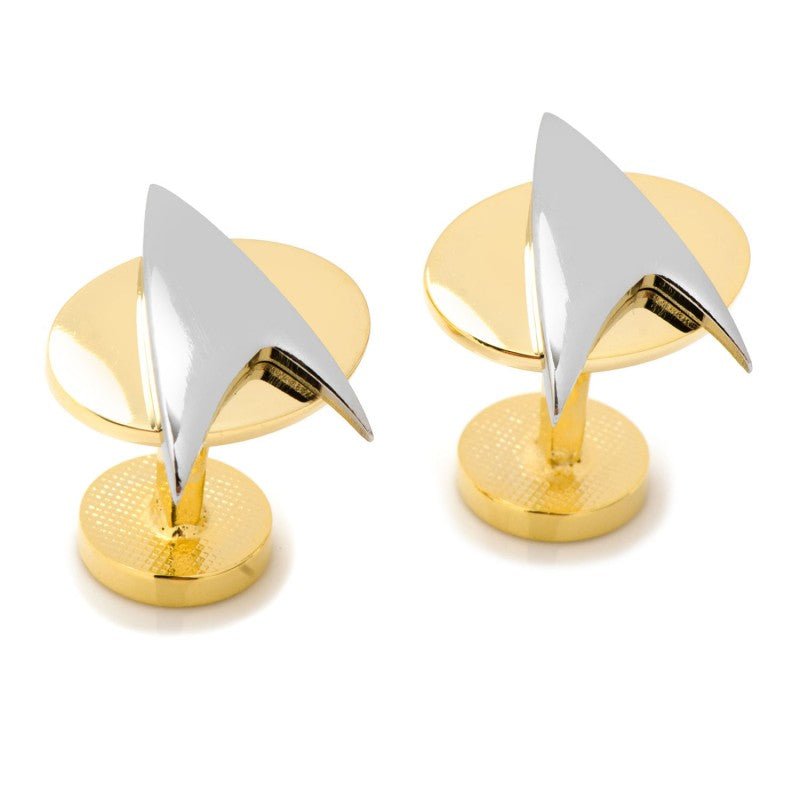 Star Trek Two - Tone Delta Shield Cufflinks - GeekCore