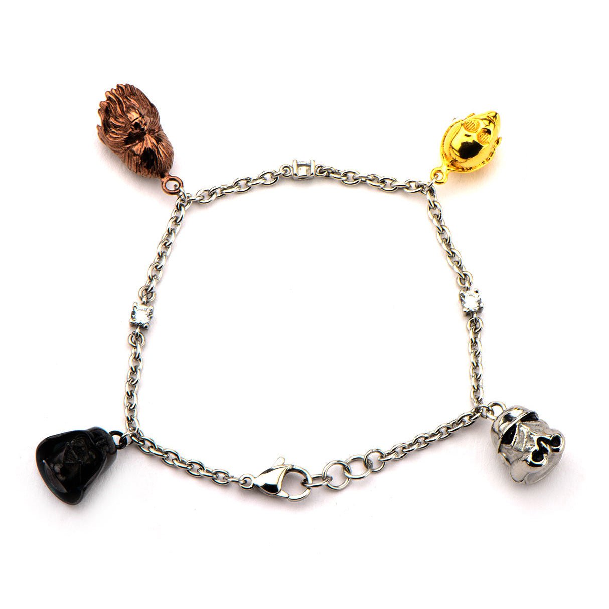Star Wars Character Heads Charm Bracelet - GeekCore