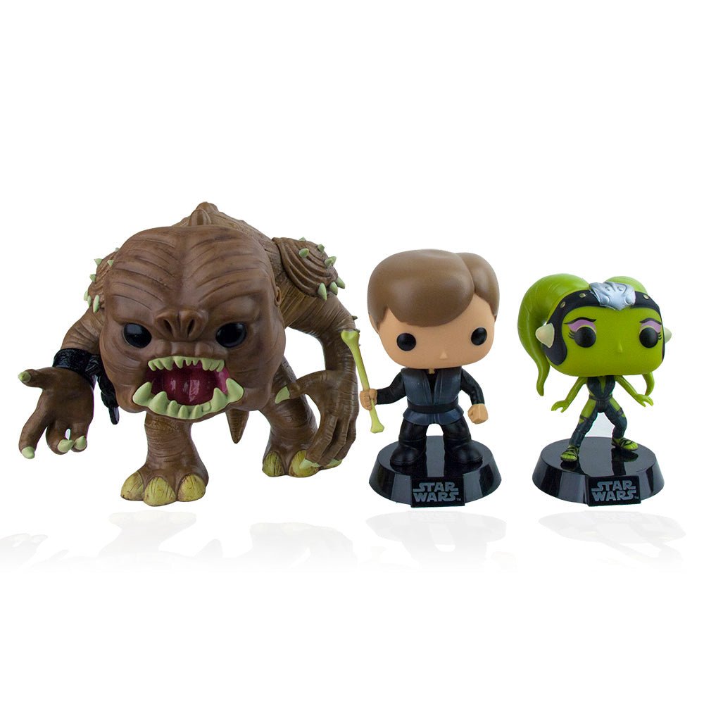 Star Wars Funko Pop! Vinyl Rancor with Luke & Slave Oola Set - GeekCore
