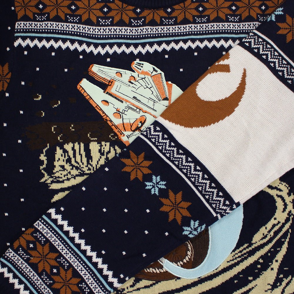 Star Wars Millennium Falcon Escape Knitted Christmas Jumper / Sweater - GeekCore