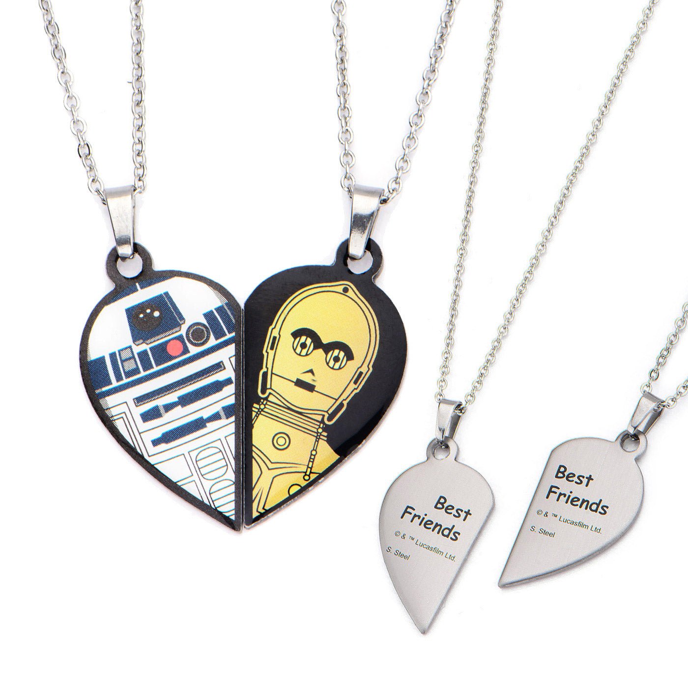Star Wars R2 - D2 & C - 3PO Best Friends Necklace Set - GeekCore