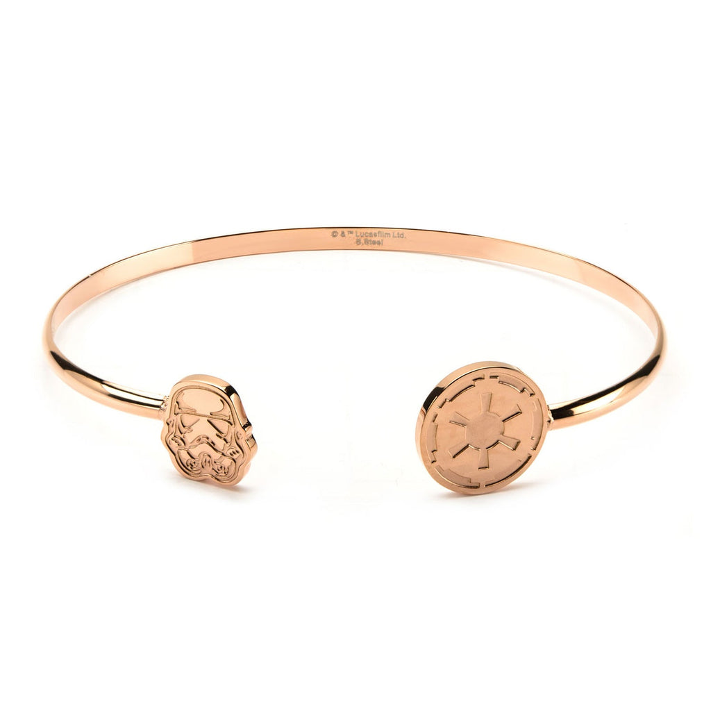 Star Wars Storm Trooper Rose Gold Stainless Steel Bangle - GeekCore