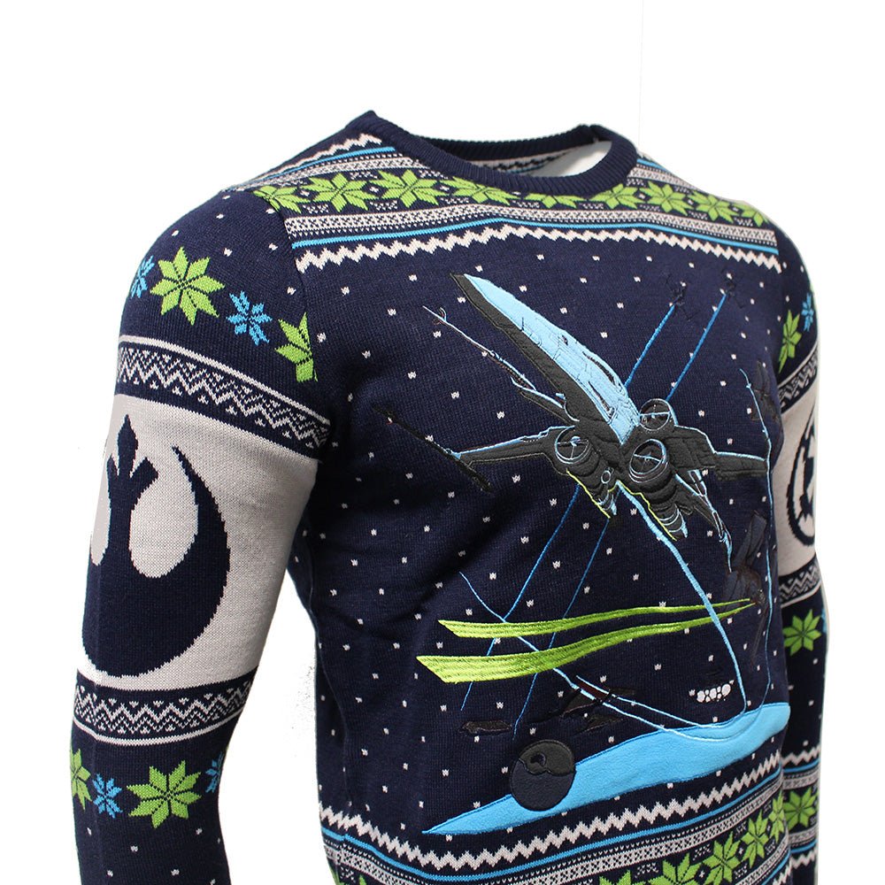 Star Wars X - Wing Chase Knitted Christmas Jumper / Sweater - GeekCore