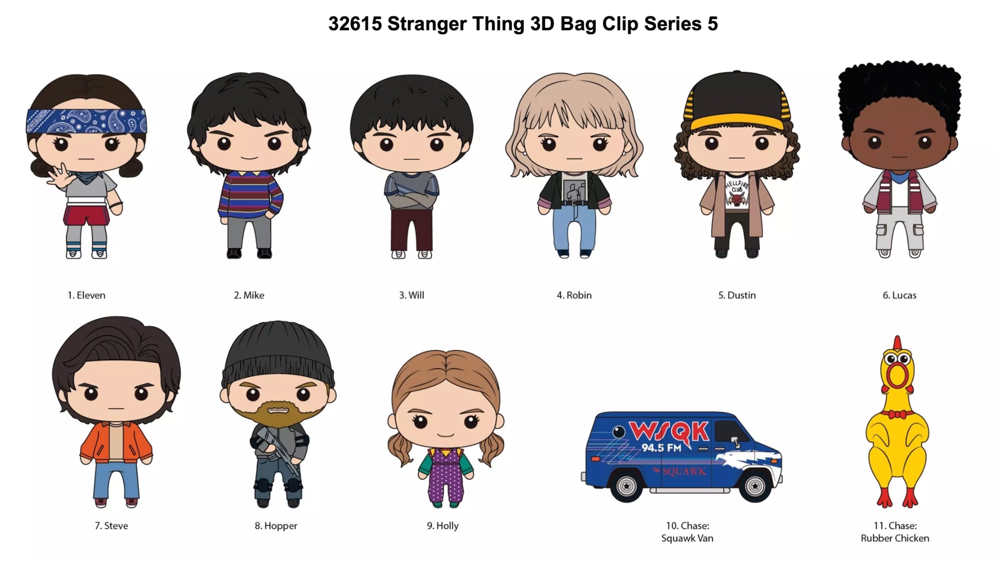 Stranger Things Series 5 Blind Bag Mystery Bag Clip - GeekCore