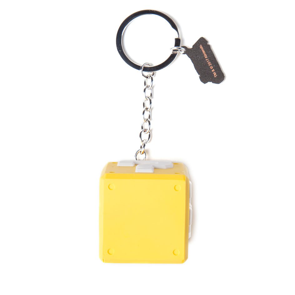 Super Mario 3D Question Block Rubber Key Chain - GeekCore